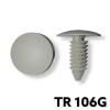 TR106G - 50 or 250 / Grey Shield Retainer (1/4" Hole)